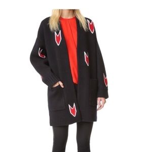 RAG-BONE Jackson Intarsia Arrow Sweater Coat/cardigan Sz S